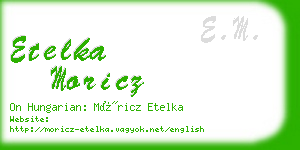 etelka moricz business card