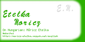 etelka moricz business card